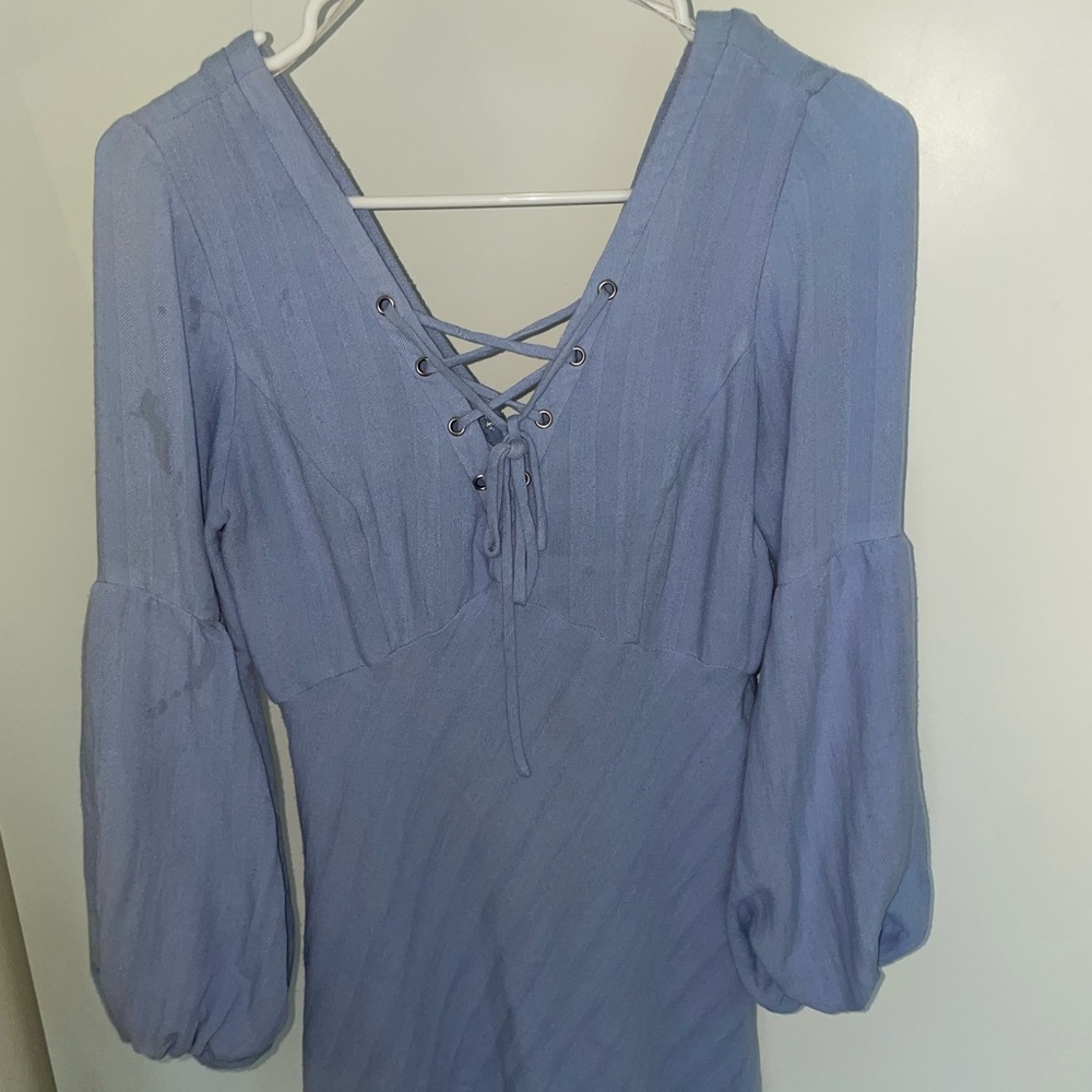 Women blue dress